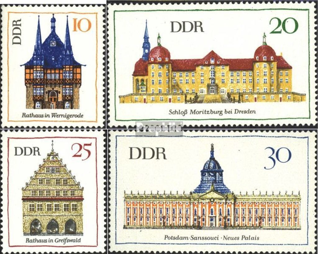 Briefmarken DDR 1968 Mi 1379-1382 (kompl.Ausg.) FDC Bedeutende Bauwerke (II)