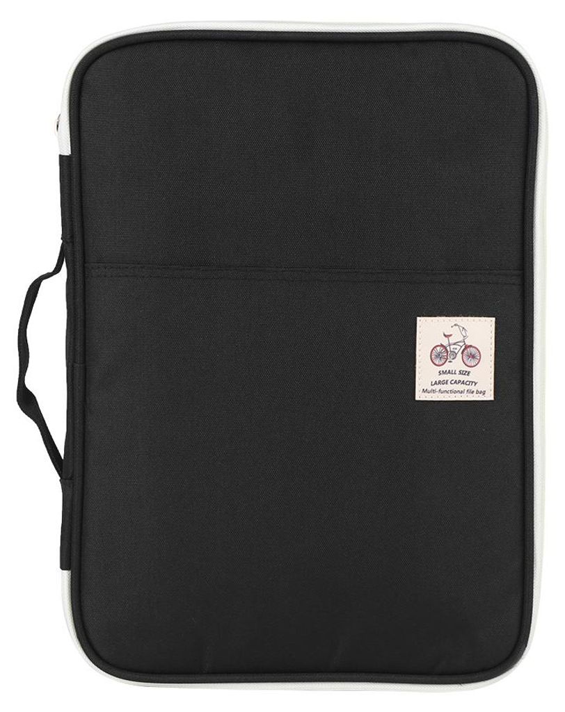 A4-Dokumententasche, Dateiordner, Portfolio-Organizer, Computer, Notebook, Reißverschlusstasche (schwarz)