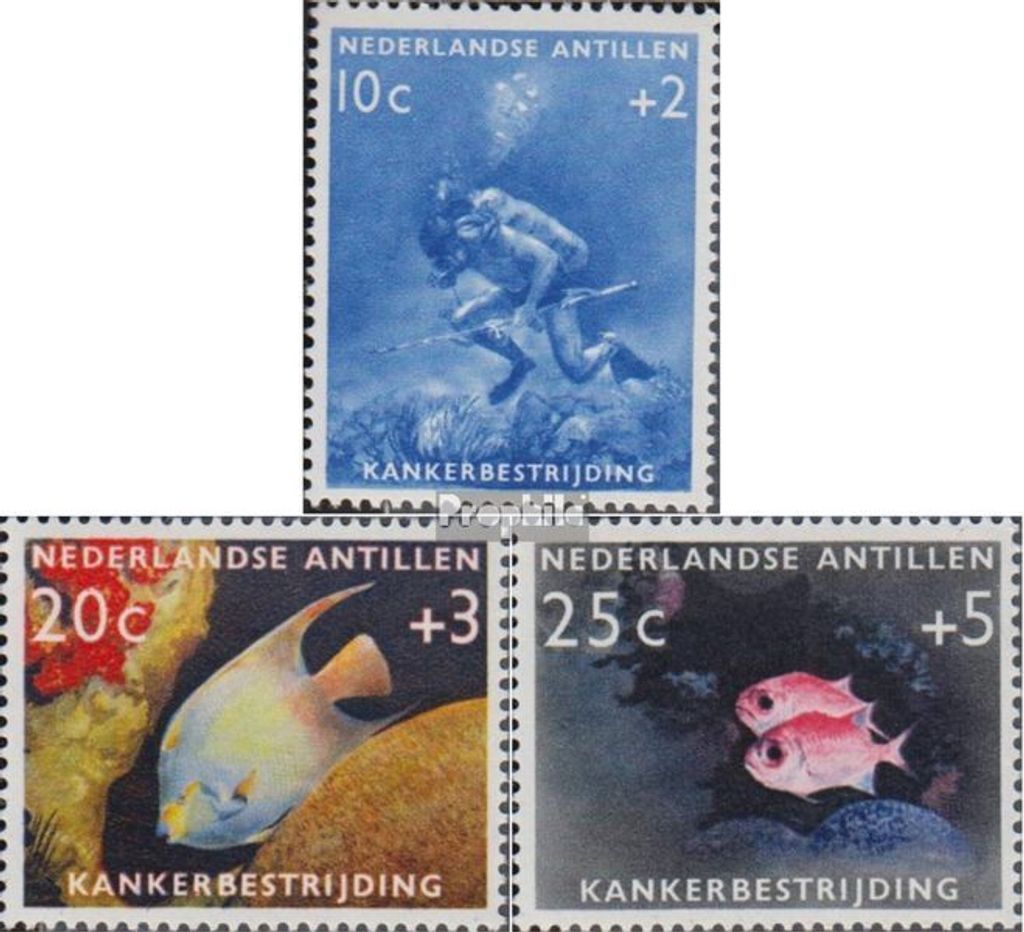 Briefmarken Niederländische Antillen 1960 Mi 110-112 (kompl.Ausg.) postfrisch Krebs