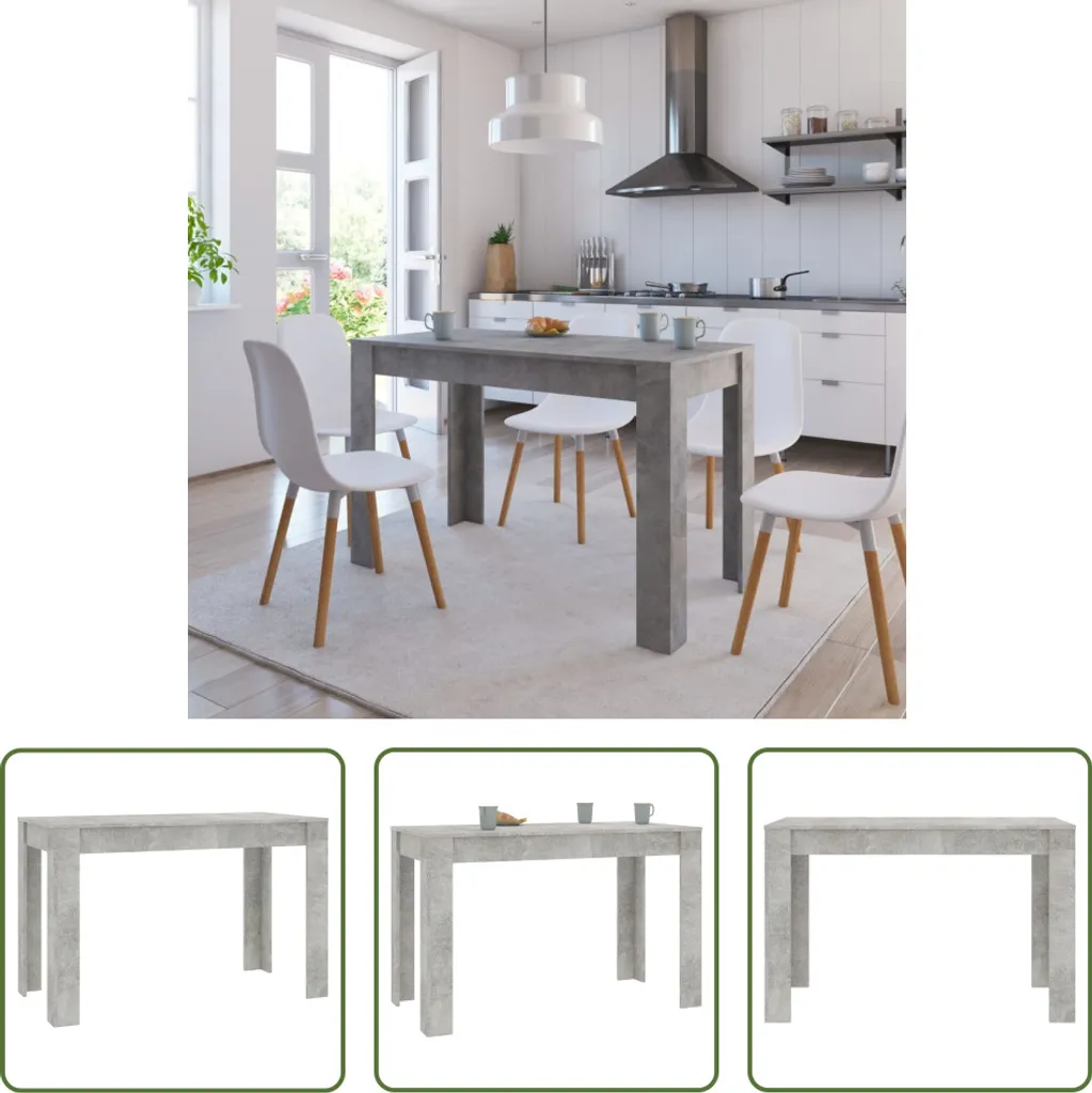 Tavolo Cucina 120x60 Grigio Cemento - Salvaspazio The Living Store