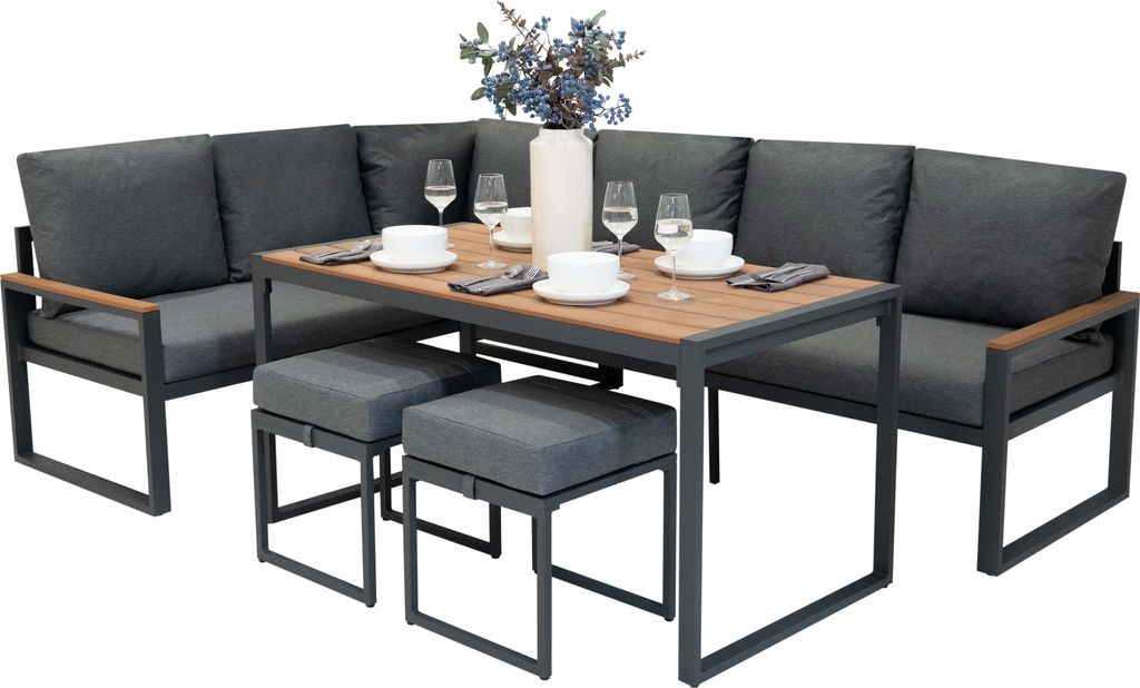 Ensemble de mobilier de jardin en aluminium marron avec Image du produit 