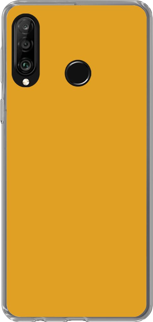 MuchoWow Handyhülle Schutzhülle Hülle für Telefoonhoesje Huawei P30 Lite Ockergelb - Herbst - Interieur Silikon Softcase Handy Hülle - Handy...