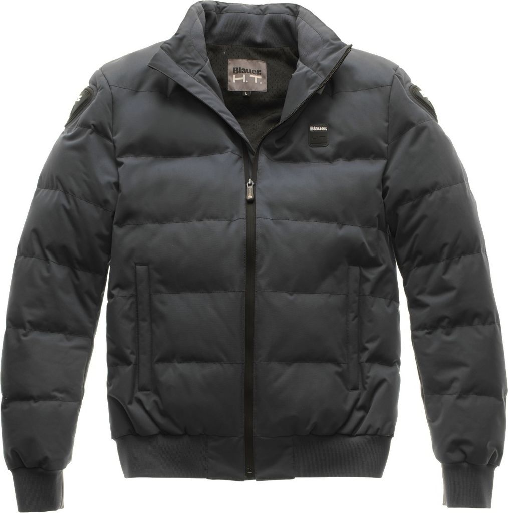 Blauer College Motorrad Textiljacke, grau, S