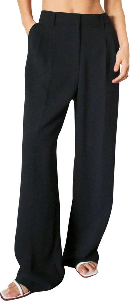 Bequeme Damen-Weite Hose, Anzughose, Schlaghose - L (40)