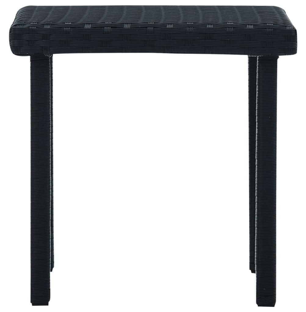 vidaXL Garten-Beistelltisch Schwarz 40×40×40 cm Poly Rattan