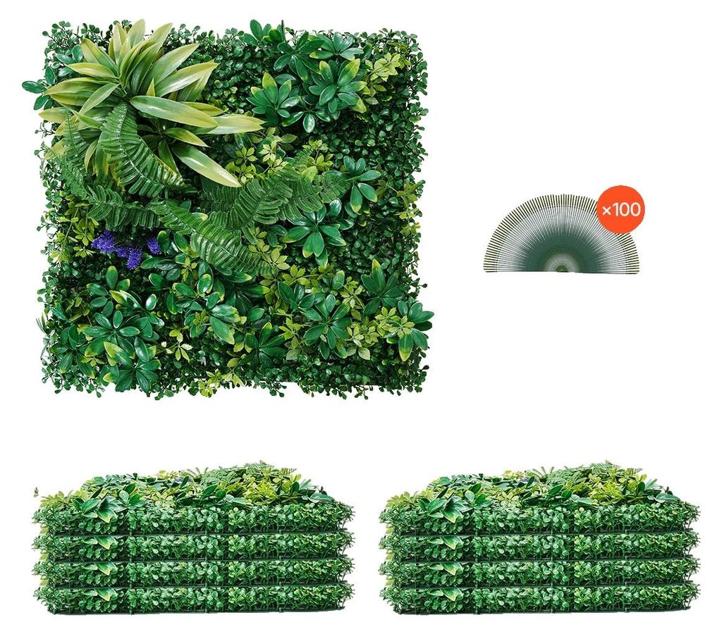 Sztuczna zielona ściana VEVOR, 8 sztuk, 500x500x50 mm, Zdjęcie produktu 