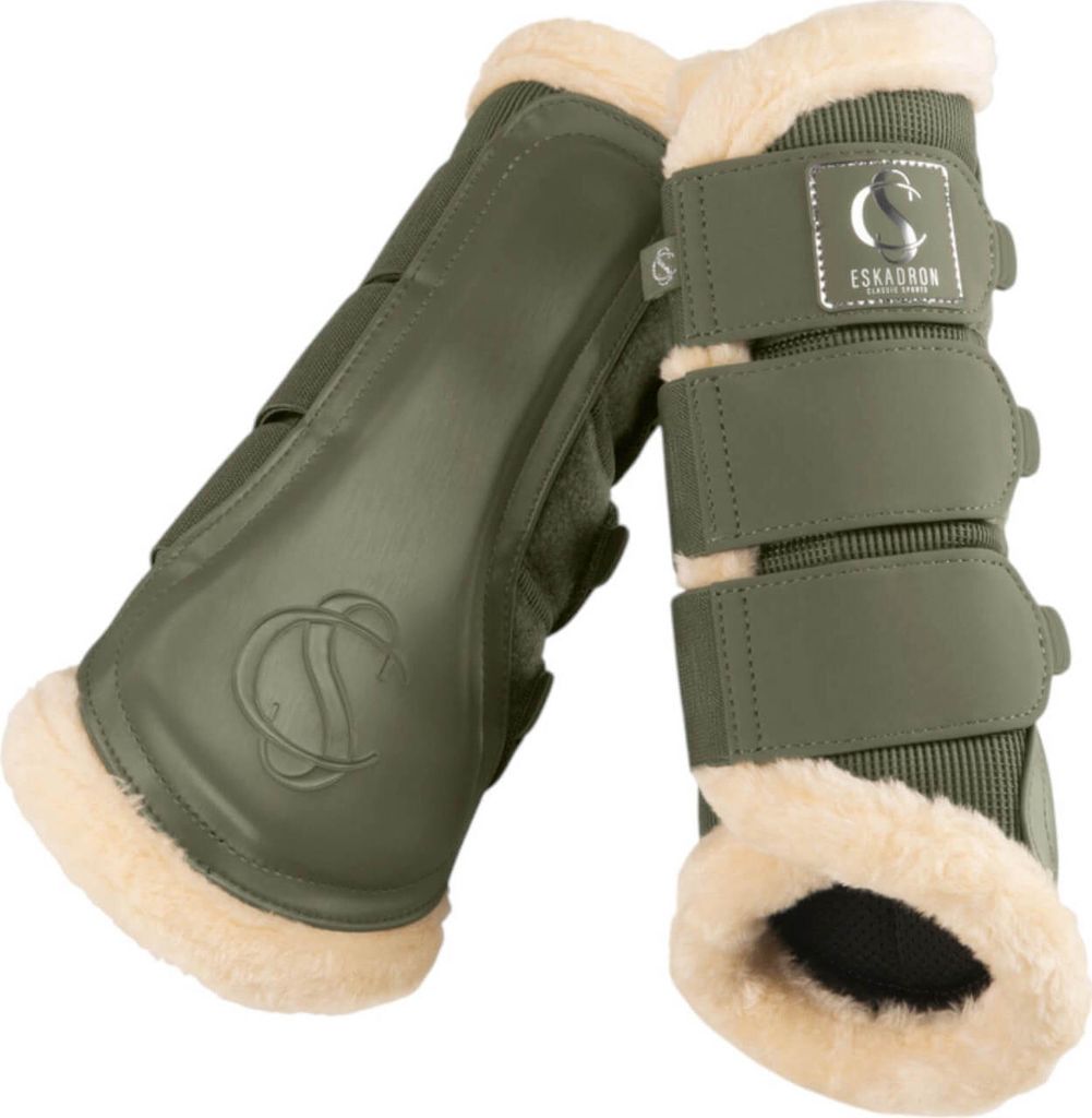 Eskadron Mesh Fauxfur Gamaschen dusty olive Classic Sports 25 F/S, Größe:L