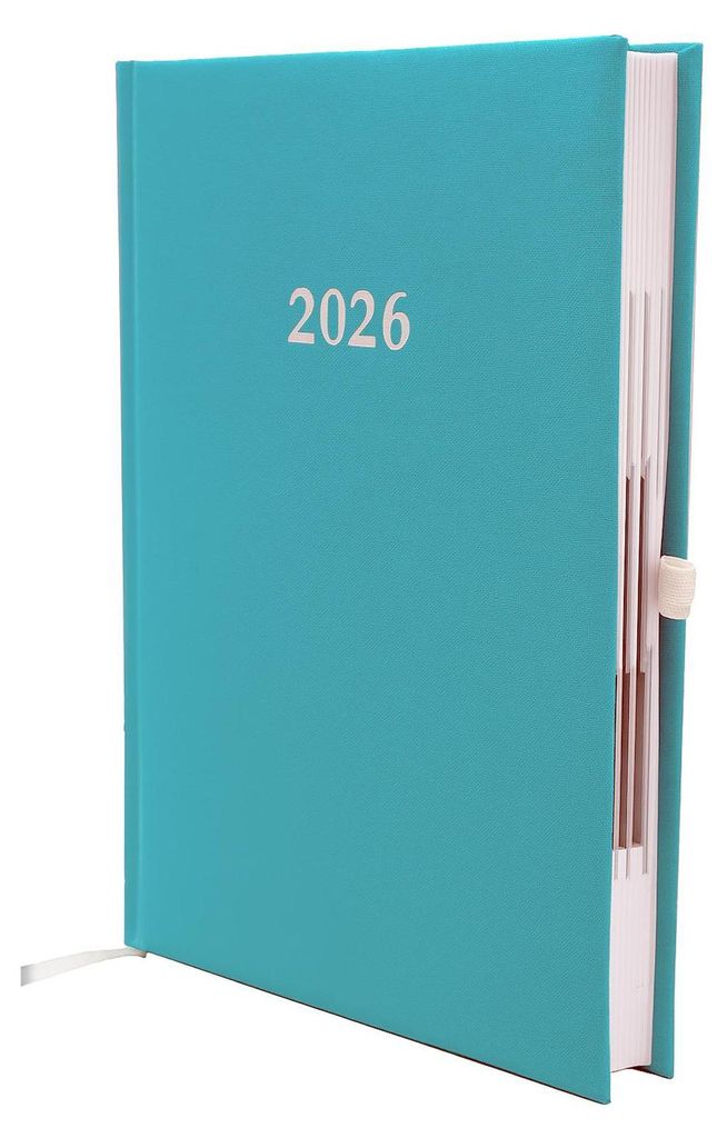 2026 ADINA Buchkalender Chefplaner A5 türkis 1 Tag 1 Seite Produktbild 
