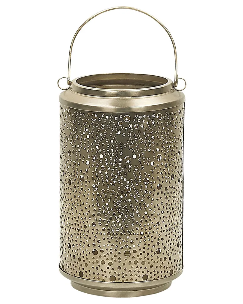 Lanterne Décorative en Métal Doré 25cm - Objet de Déco Intérieur Corfu - 4