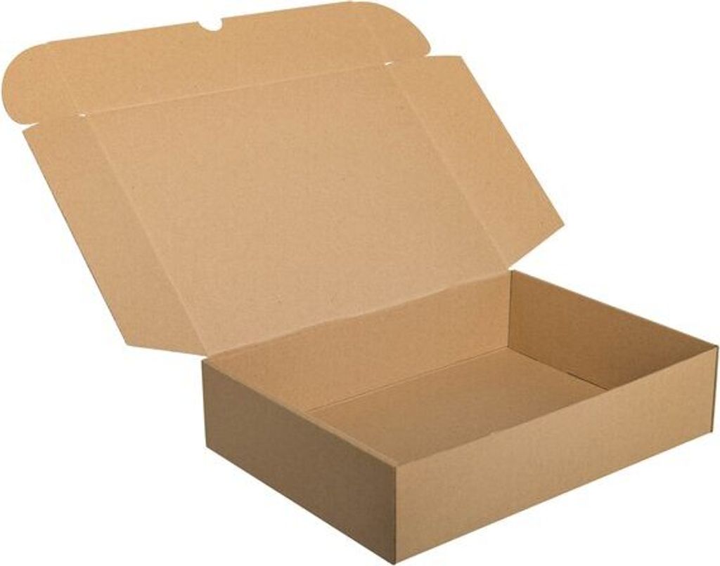 25x Stülpdeckelkarton DHL-Kleinpaket 346x247x80mm (Außenmaß) braun wiederverwendbar