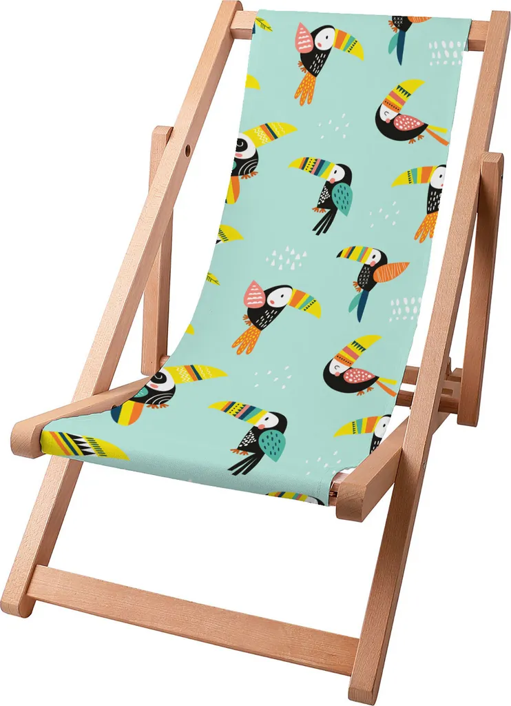Lettino Sdraio Dreamroots Toucans - Legno Robusto 130kg - 3 Posizioni