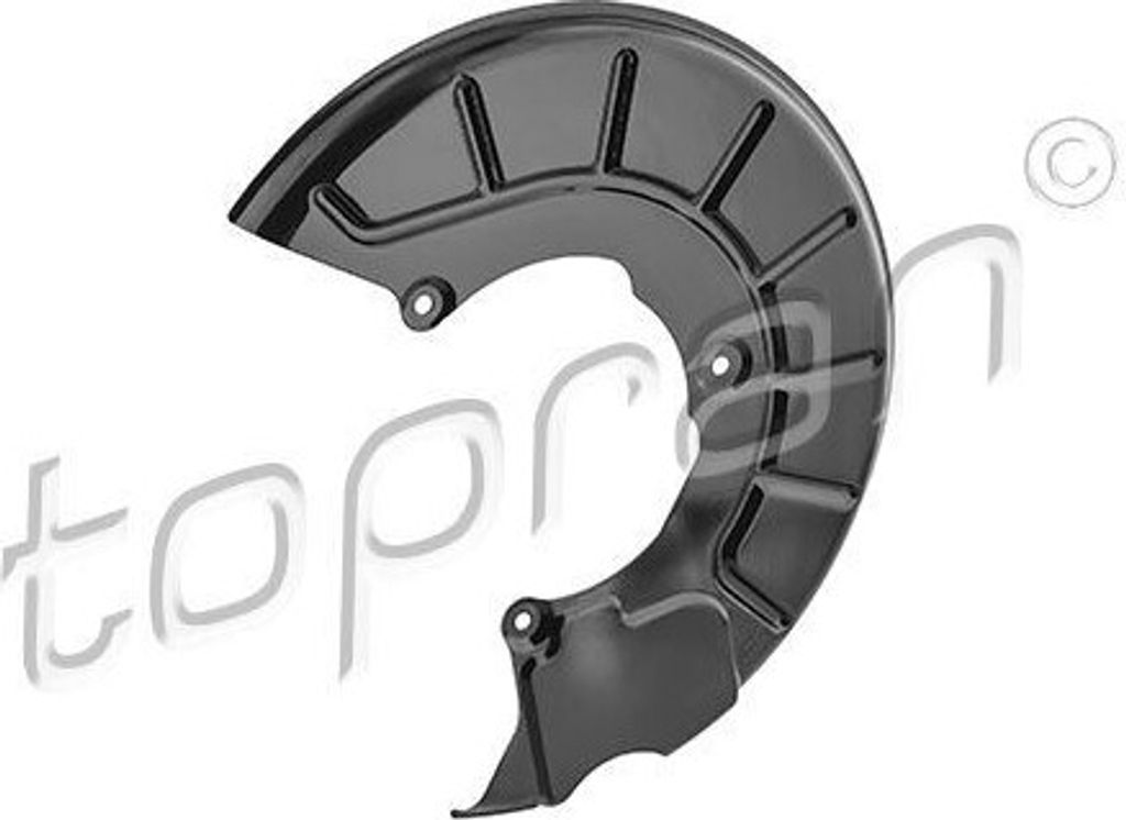 TOPRAN Spritzblech Bremsscheibe für VW GOLF VI (5K1) Vorne Links 116 065 Ankerblech