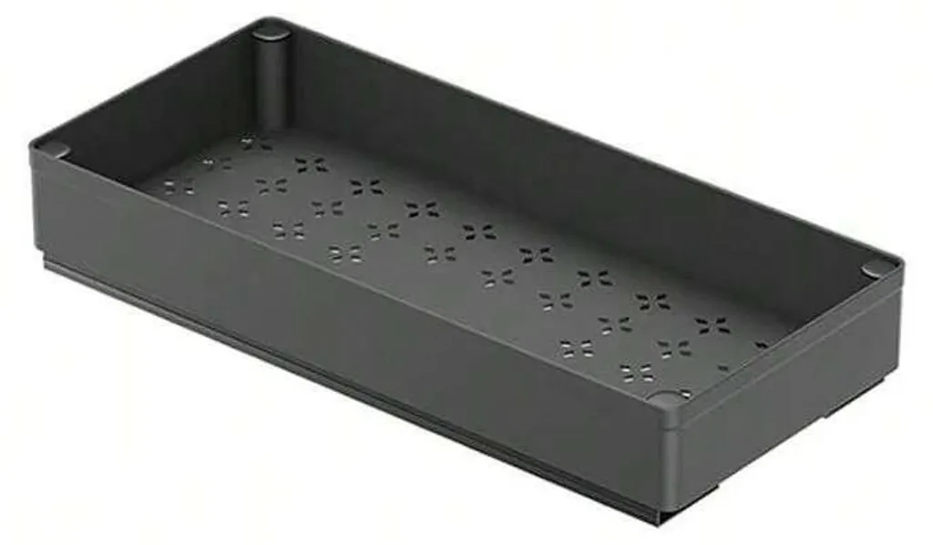 Organisateur d'armoire coulissant noir 18cm - Tiroir de rangement métal