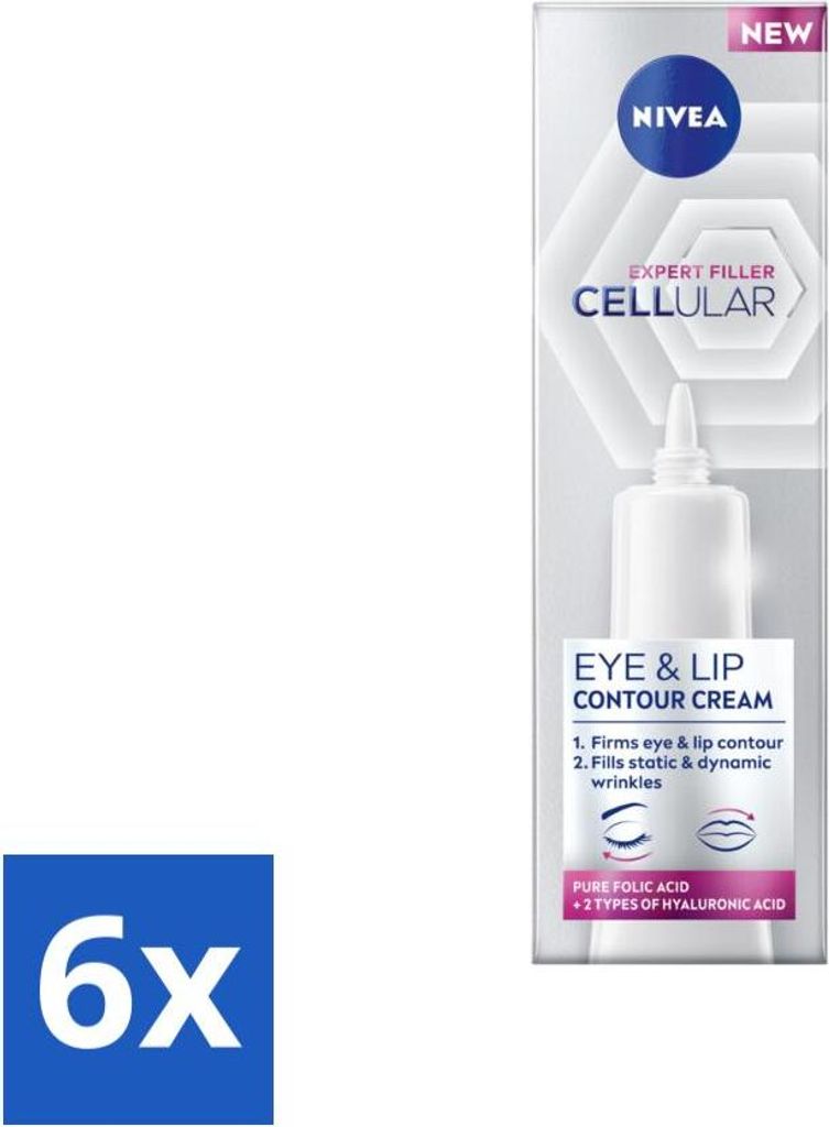 NIVEA – Augencreme – CELLular Expert Filler Anti-Aging – Für alternde Haut – Mit Hyaluronsäure & reiner Folsäure – 15 ml - Vorteilspac...