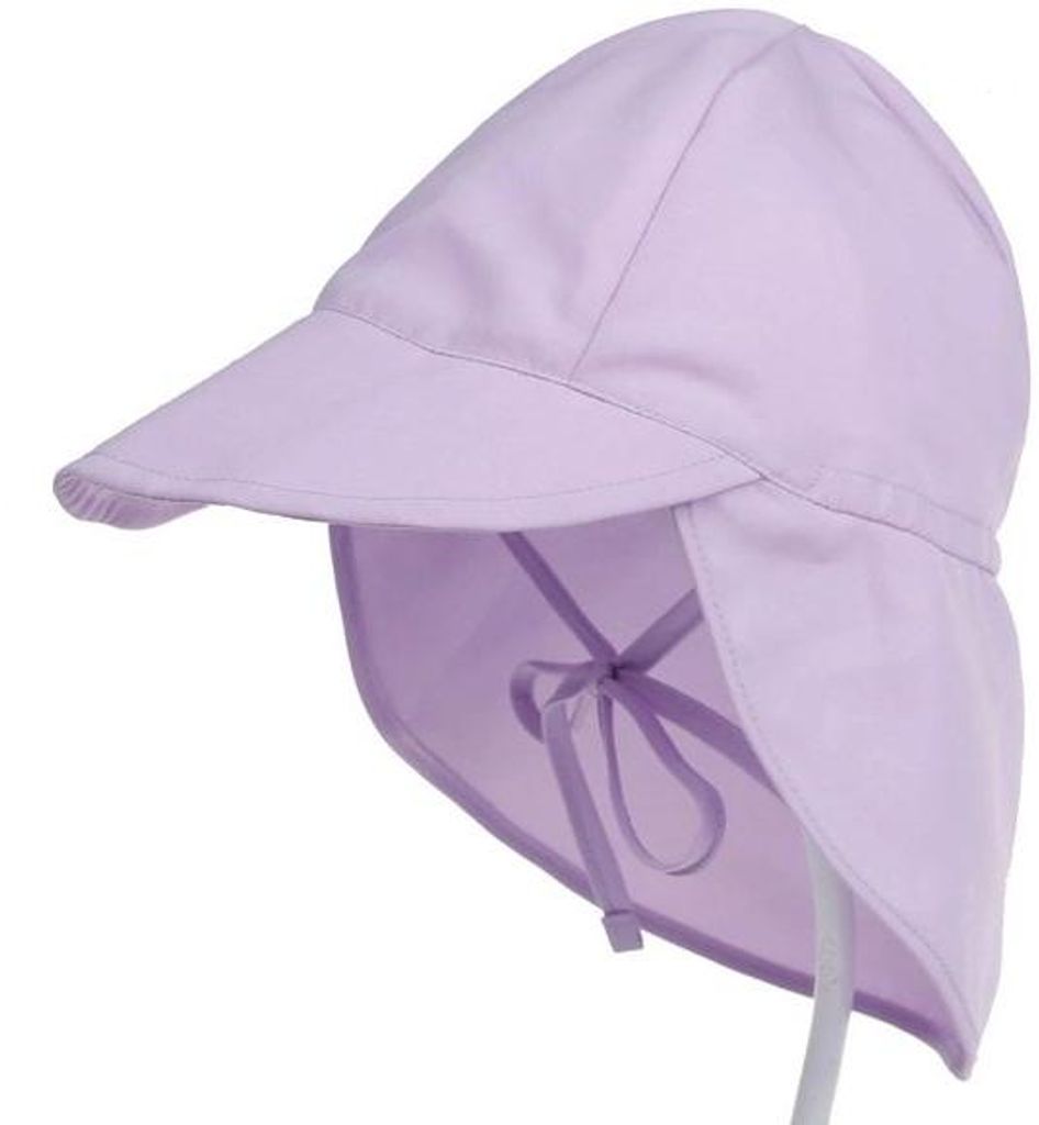Kinder-Sonnenhut, Peuter-Pet mit Nackenschutz und Band, Strandhut mit UV-Schutz, kleiner Hut für kleine Kinder (XS, 44-48 cm, blau)