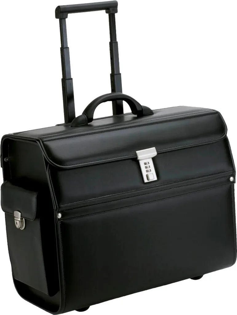 Valigia Pilota Alassio MONDO in Similpelle Nera | Trolley Business 46cm