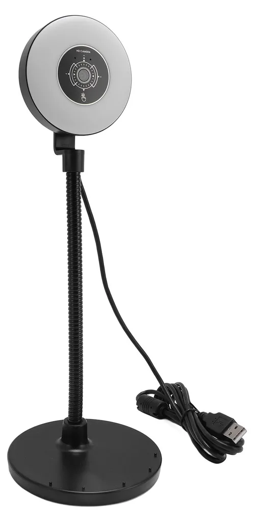 Webcam 8 Mpx Autofocus avec éclairage LED et support télescopique