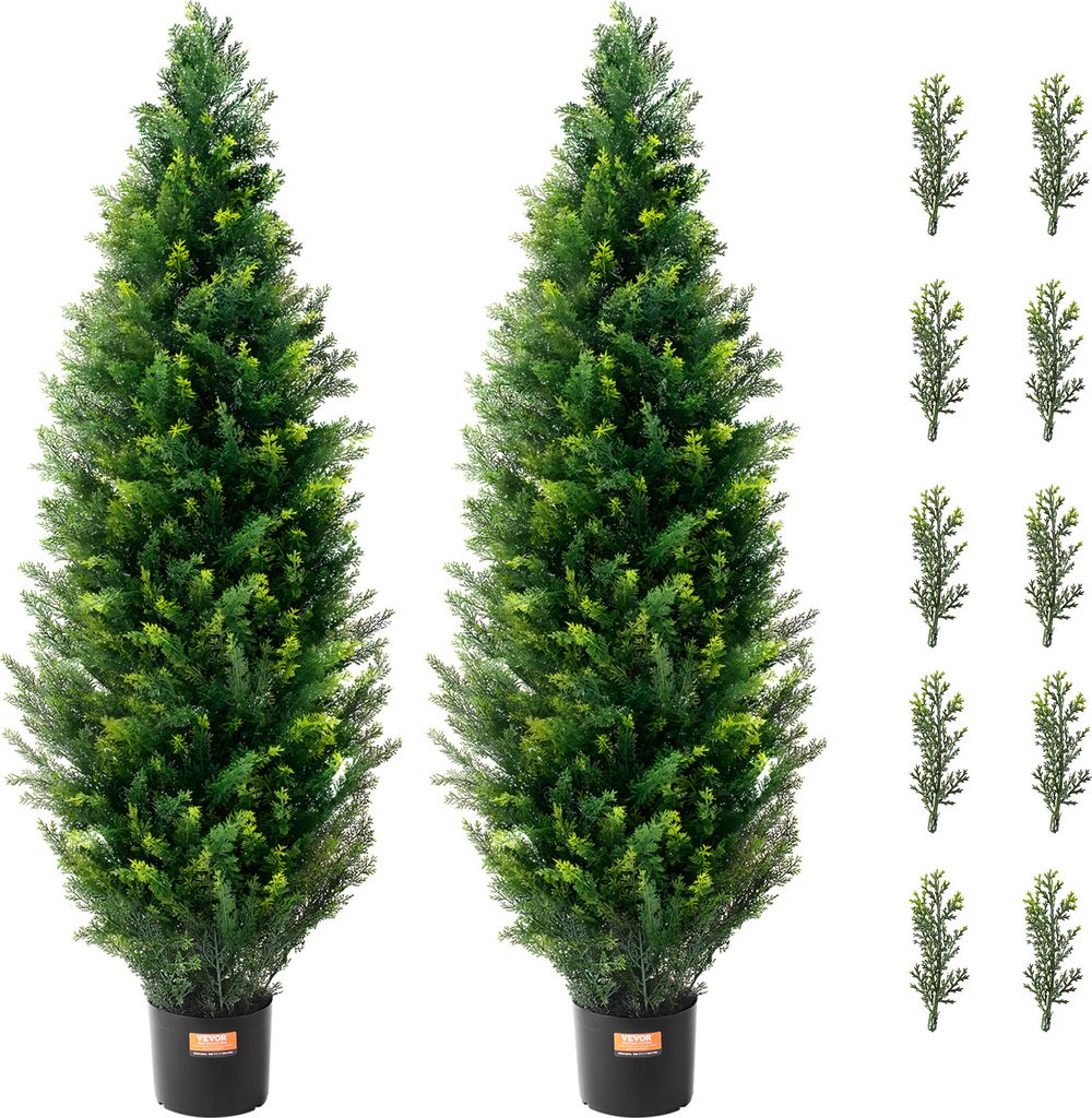 VEVOR Sztuczne drzewko topiary wykonane z cedru, 121,9 cm Zdjęcie produktu 