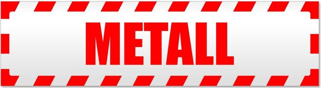 Metall gestreift Magnetschild Schild magnetisch