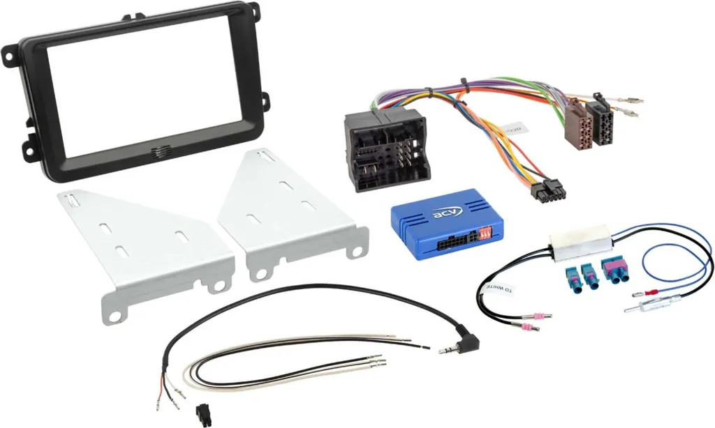 Façade Autoradio Double DIN pour VW Caddy, Beetle et Transporter T6 SWC