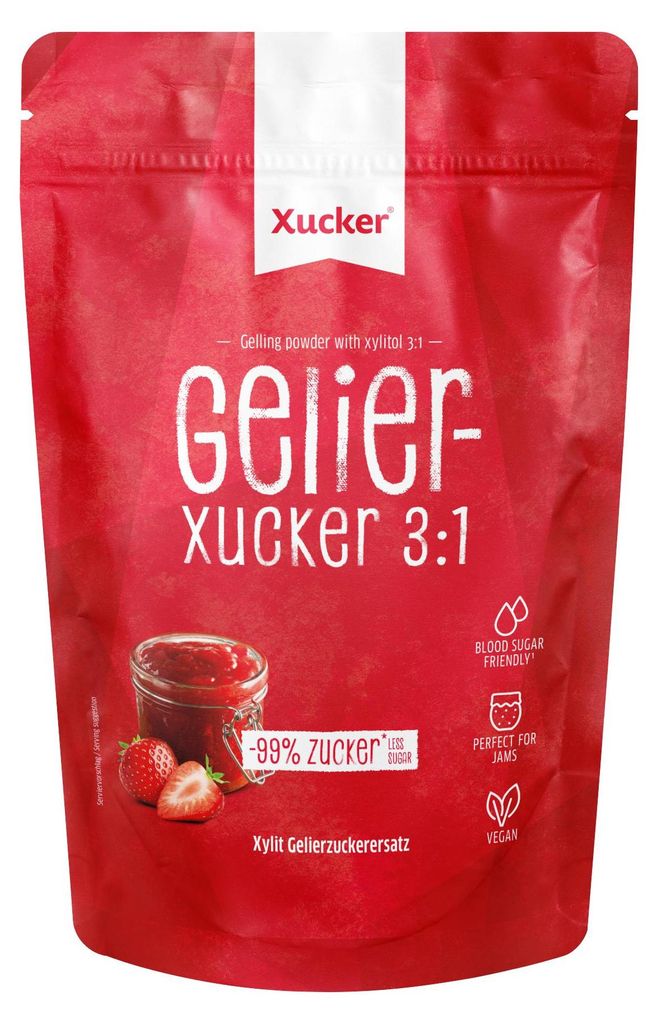 Xucker Gelierxucker 3:1, zuckerarmes Geliermittel mit Xylit, 500g