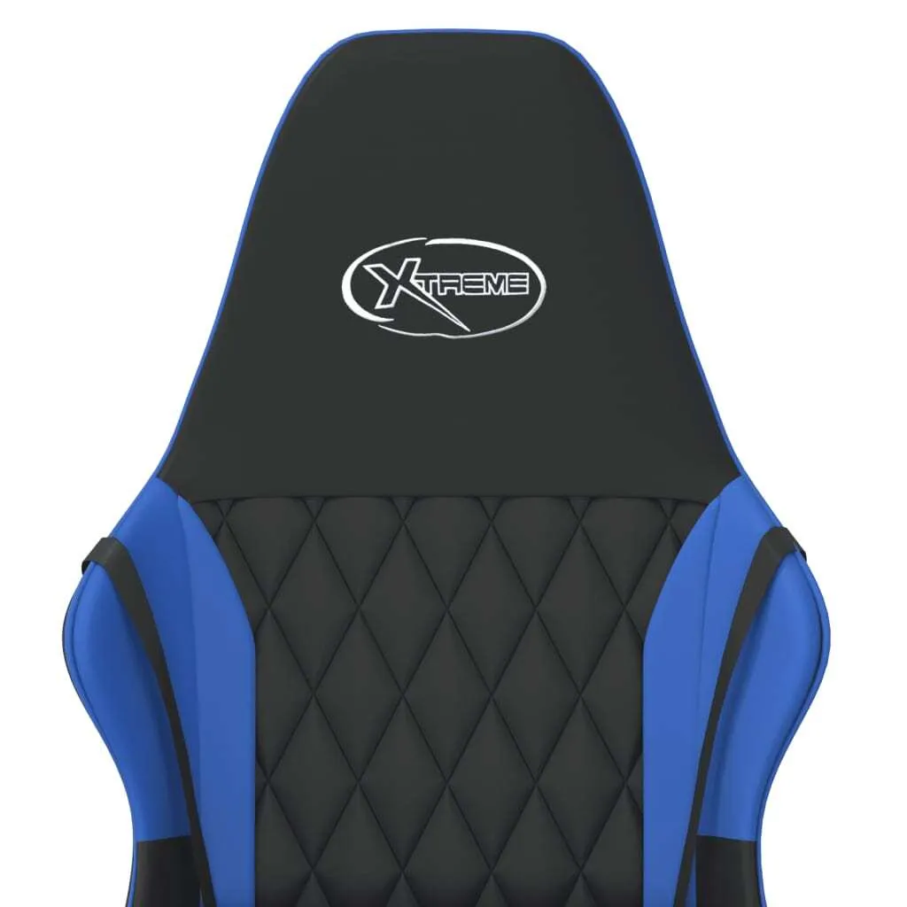 Sedia da Gioco vidaXL con Massaggio USB - Upgrade Setup Nero/Blu - 7