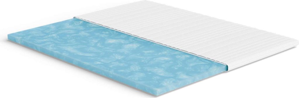 Gelschaum Topper 200x220 cm | Basic | Weich | Schadstoff | Visko RG 50 kg/m³ | Höhe 6 cm | Gelschaumelastisch | Matratze o. Boxspringbett