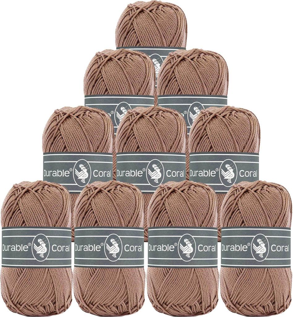 10x50g Strickgarn Häkelgarn Durable Coral 90 Farben Baumwollgarn Sommergarn