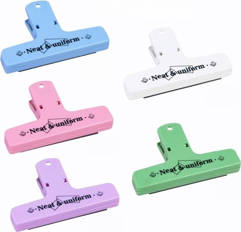 INF Magnetische Büroklammern, Groß, 5er Set, Ideal für Kühlschrank & Büro