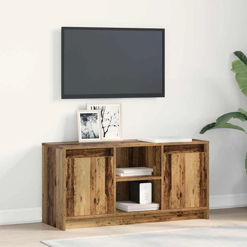 Mobiletto TV Soggiorno Marrone 100x34 cm - Mobile Basso con Ante