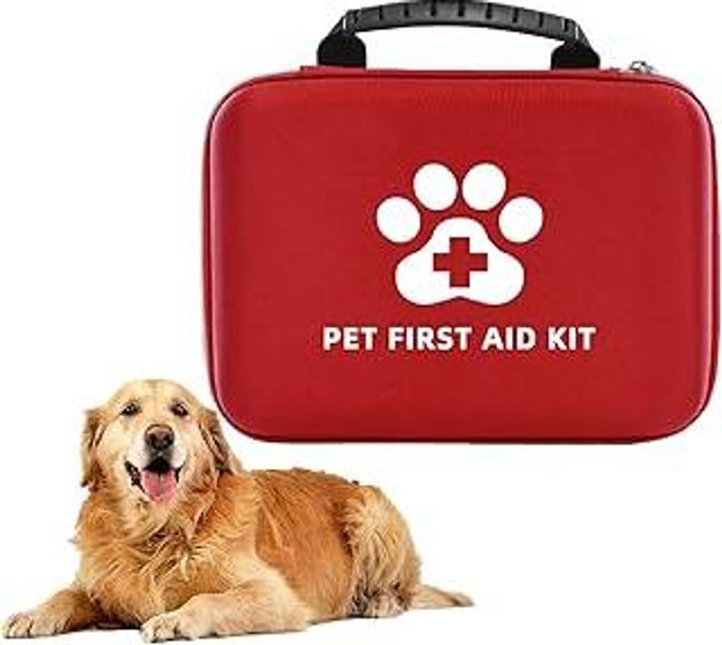 Haustier Erste Hilfe Set für Hund & Katze, 101 Stück Hunde Reiseapotheke Haustiere, für zu Häusliche Pflege und Notfälle bei Reisen im Freien