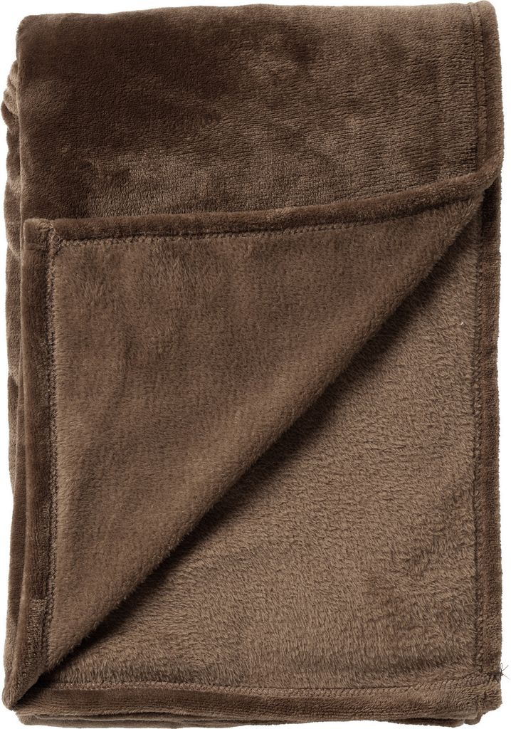 Dutch Decor Wohndecke Marley 150x200 cm Braun Flanell-Fleece
