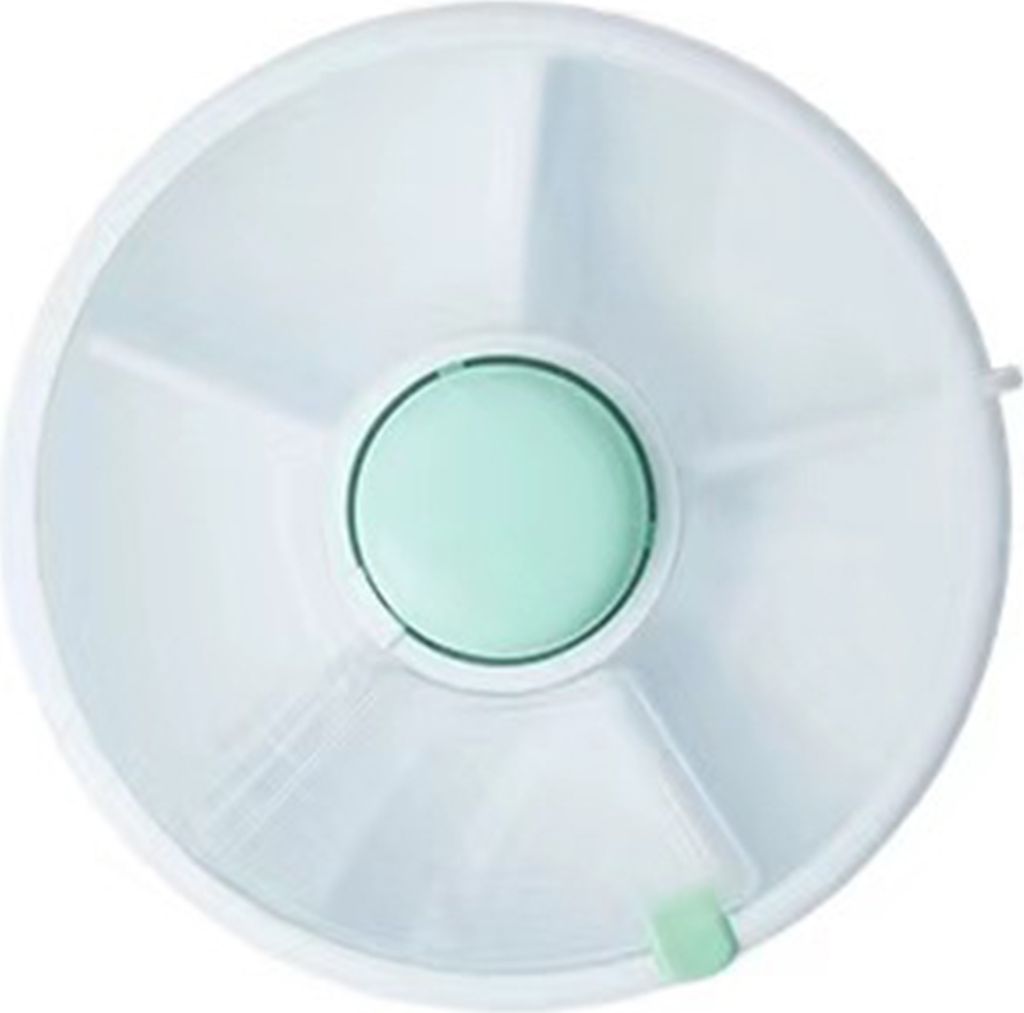 Snack-Spinner-Behälter, Snackbox mit 5 Fächern, einfache, unterteilte Snackbox für unterwegs mit Knopf, sicherer, auslaufsicherer ABS-Deckel, Sn...