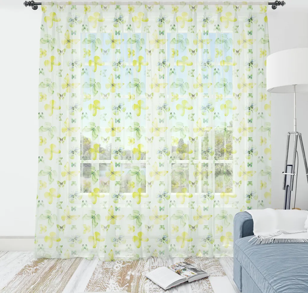 Arazzo Gigante 274x220 ABAKUHAUS Farfalle Monarca Lavabile in Raso