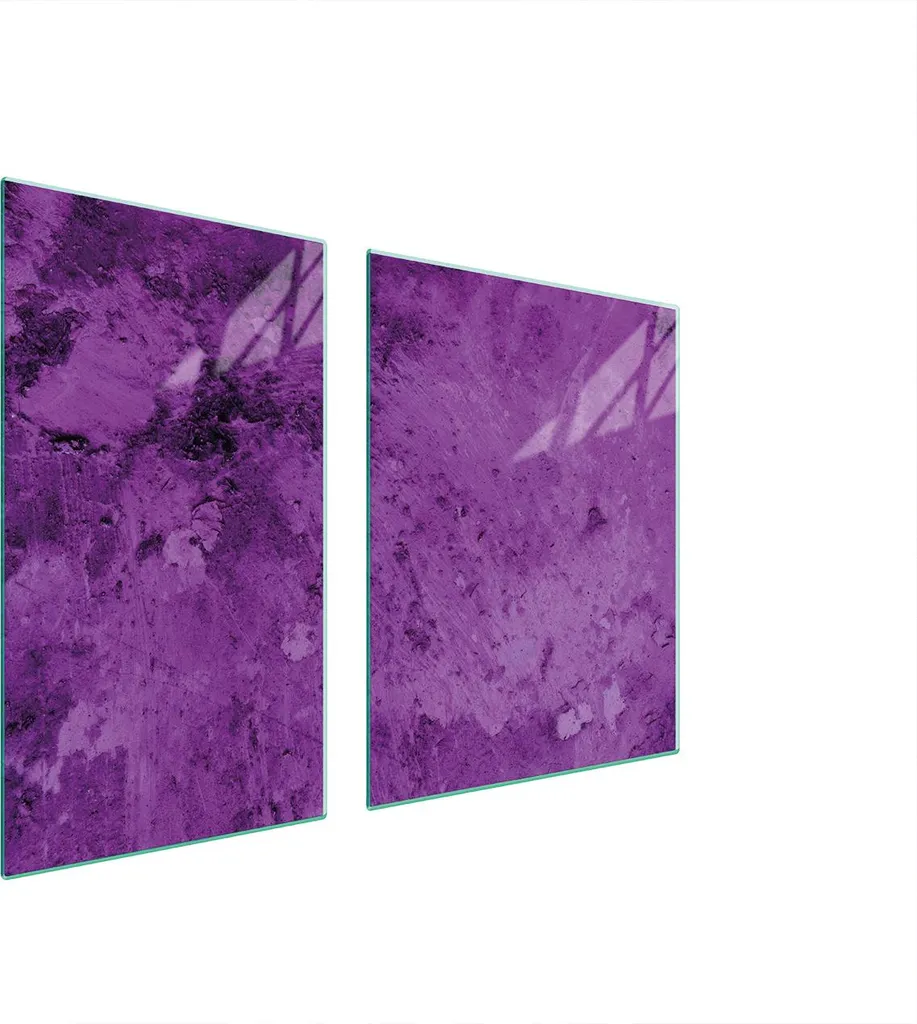 Tagliere in Vetro Ardesia Viola 100x52 | Copripiano Cottura Professionale