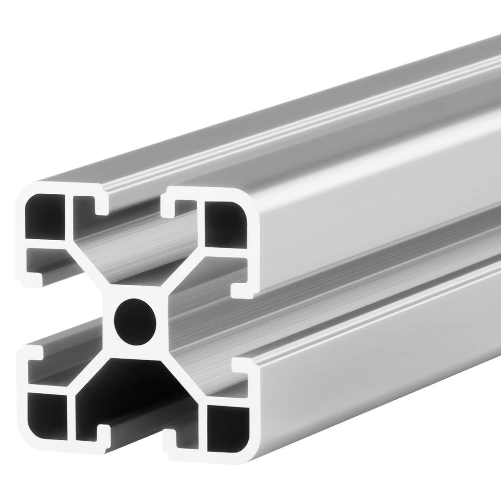 Konstruktionsprofil 40x40mm im Zuschnitt, Nut 8, Typ-I, 1-2 Meter, Systemprofil, Montageprofil, Vierkantprofil, Alu Profil (1, SILBER ELOXIERT, 40 ...