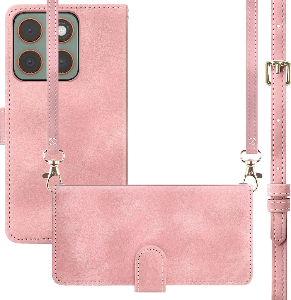 Cover Motorola Edge 70 Rosa con Tracolla: imoshion Bookcase Trendy - 1