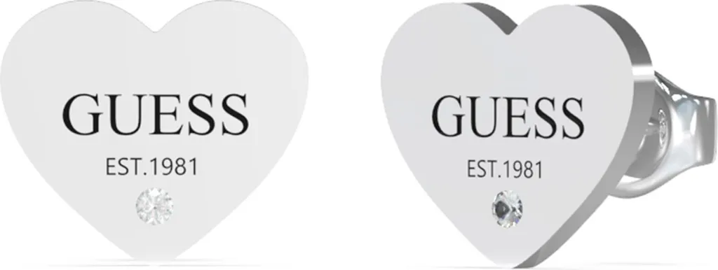 Regalo Donna: Orecchini Guess a Cuore Cristalli Acciaio Inox