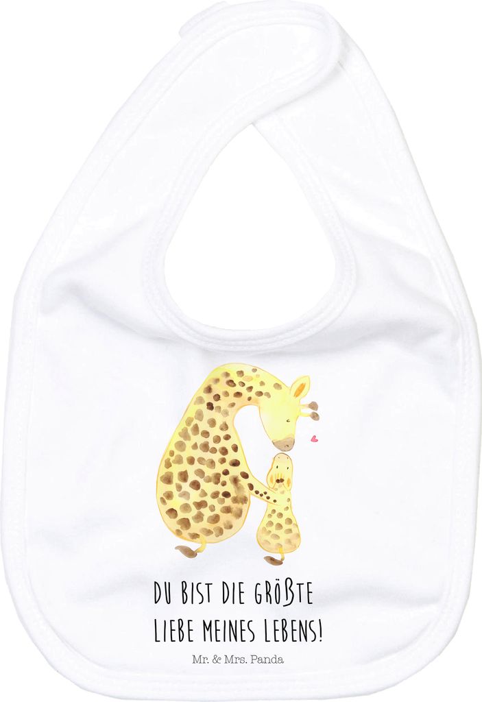 Mr. & Mrs. Panda Lätzchen Giraffe Kind - Weiß - Geschenk, Sabber, Sohn, Mutter, Lieblingsmensch, Kinderlätzchen, Babylätzchen, Afrika, Für Bab...