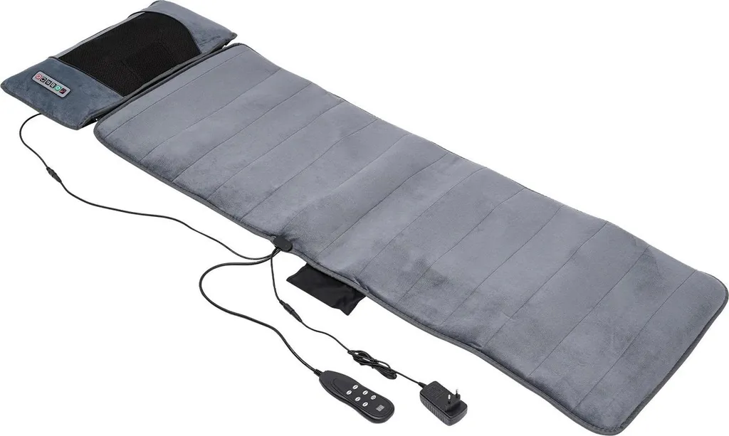 Tapis de massage corps entier 9 niveaux 24W avec fonction chauffante gris