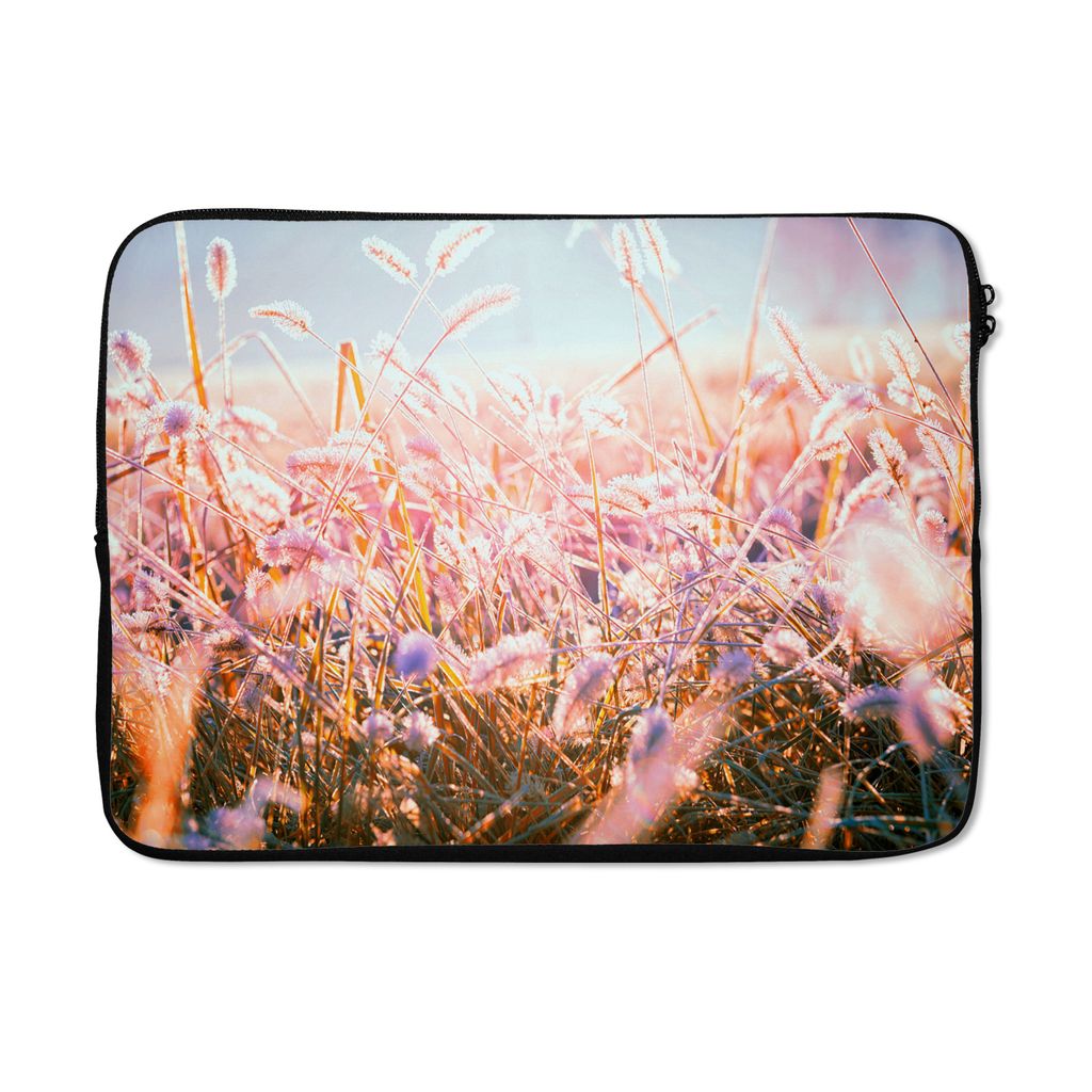 MuchoWow Laptop Hülle 14 ZollWinter - Eis - Sonne Laptoptasche - Laptoptasche - Stoßsicher - Schutzhaube