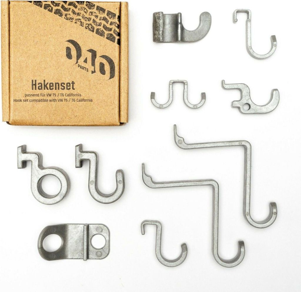 040Parts Zestaw 10 haków pasujących do VW California T5 T6 Zdjęcie produktu 
