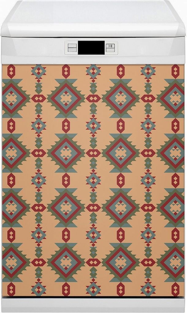 Magnet Folie für Geschirrspüler Küche Magnetmatte 45x80 cm Nachbildung Geschirrspüle - Indische Motive