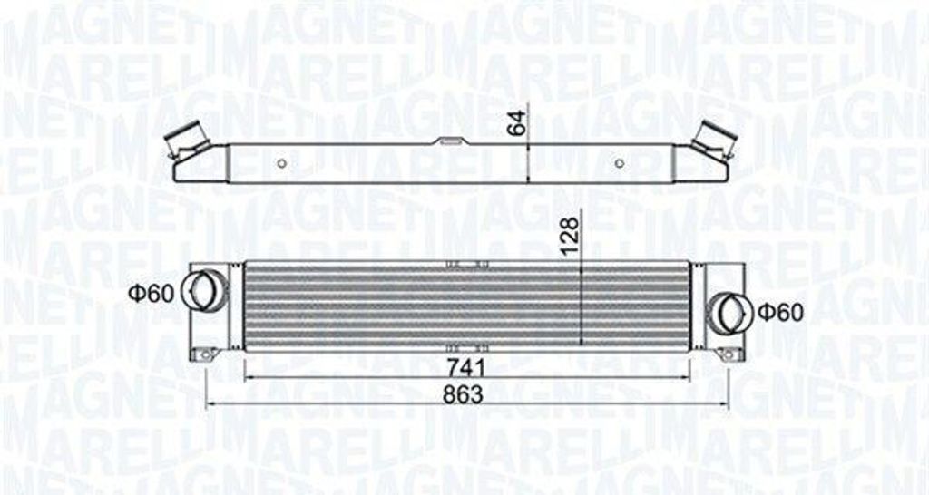 MAGNETI MARELLI 351319204230 - OE 1347700080 Ladeluftkühler für Jumper, Ducato, Boxer
