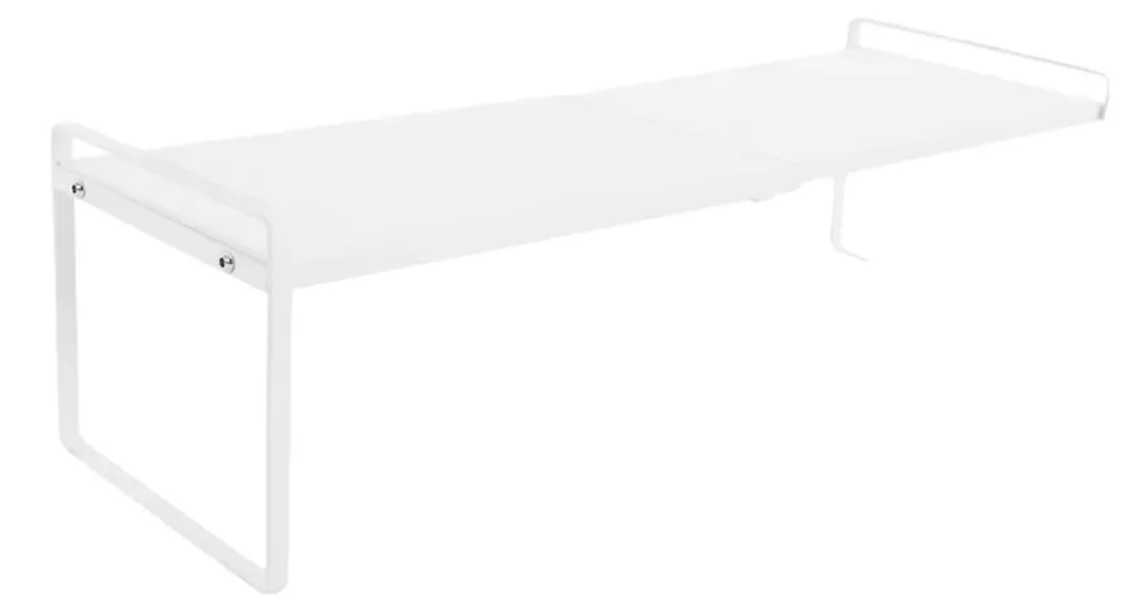 Range-tout cuisine télescopique blanc 1 niveau pour organisation placard