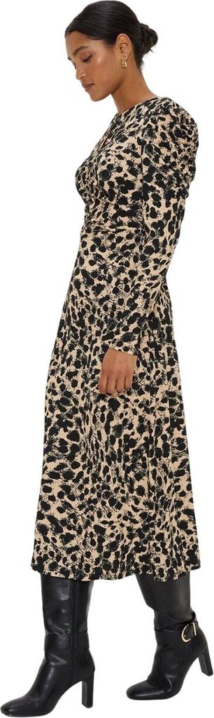 Dorothy Perkins - Midikleid Tropfenausschnitt für Damen DP4414 (34 DE) (Braun/Schwarz)