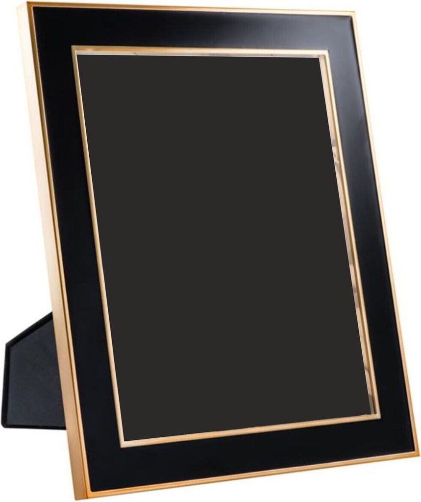 Casa Padrino Tisch-Bilderrahmen 6er Set Schwarz / Gold 25 x H. 30,5 cm - Luxus Deko Accessoires