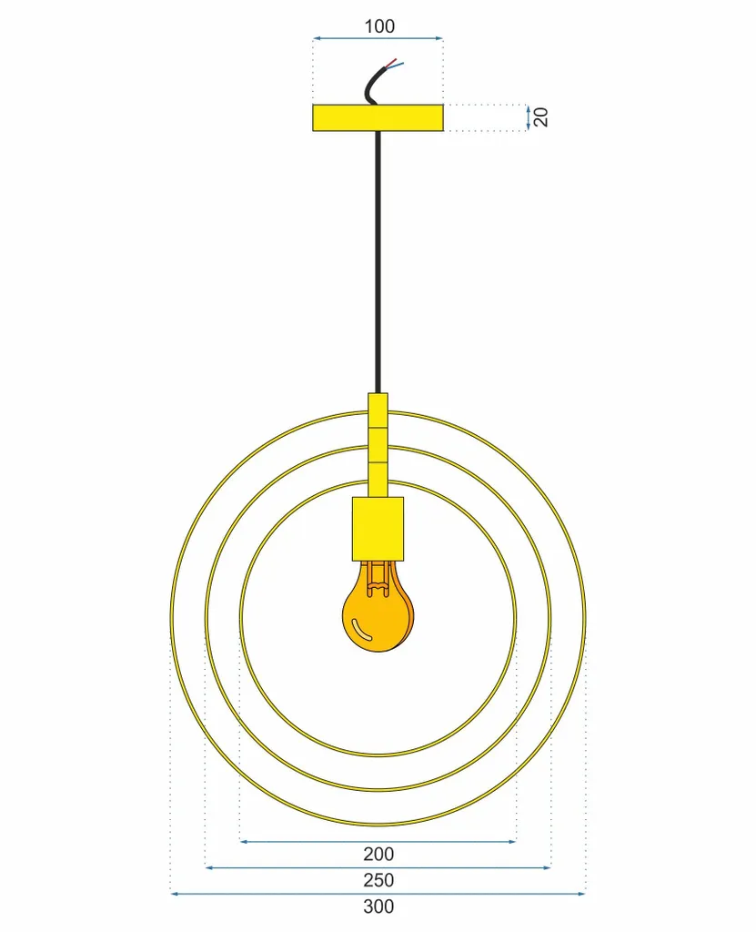 Lampe Suspendue Dorée Toolight APP286-1CP pour un Éclairage Élégant