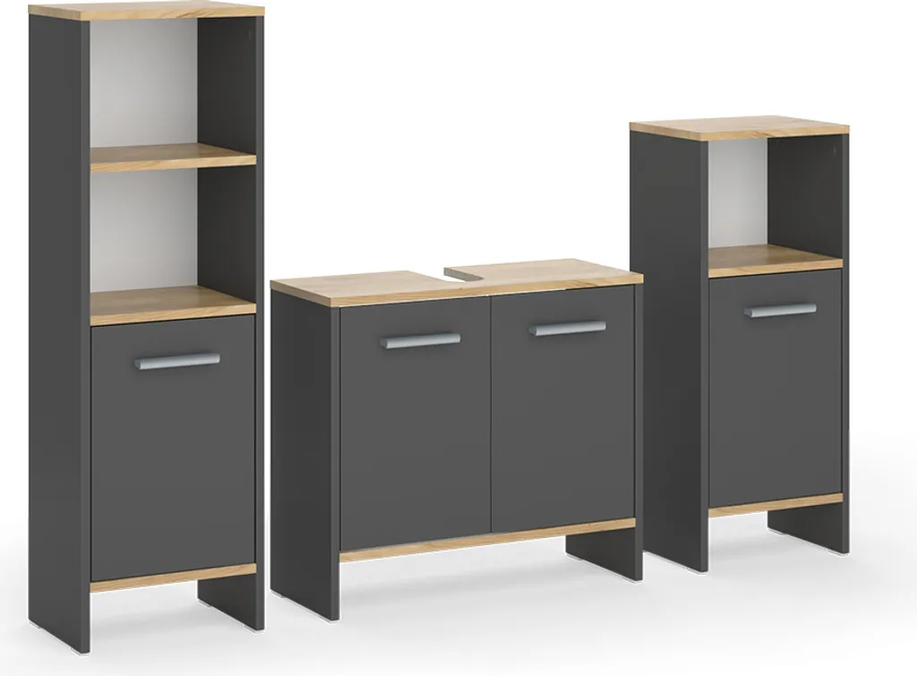Rangement salle de bain Vicco Karli 3 pièces pour organiser petit espace