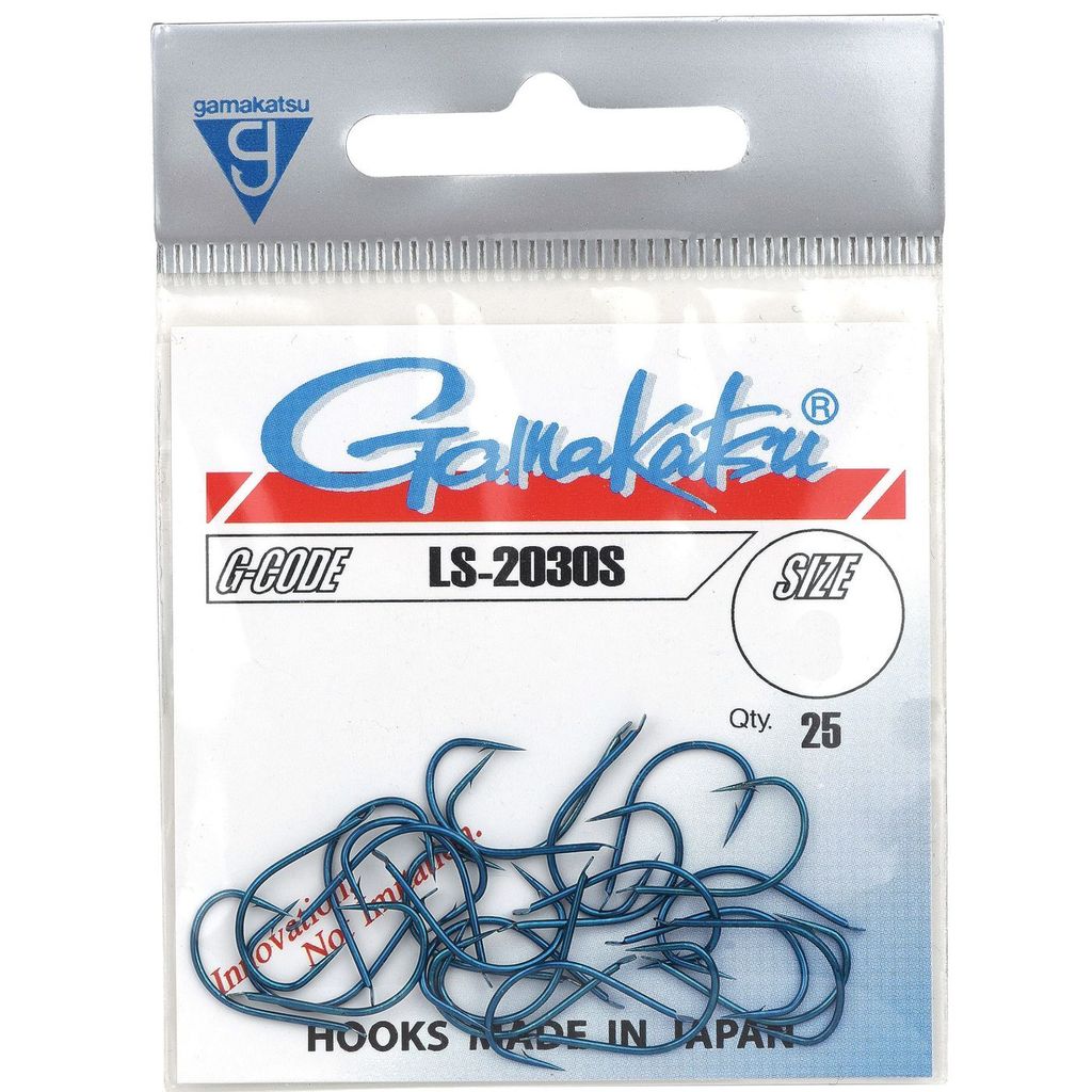 Gamakatsu LS-2030S Hooks Blue - 25 Angelhaken, Größe:4